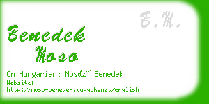 benedek moso business card